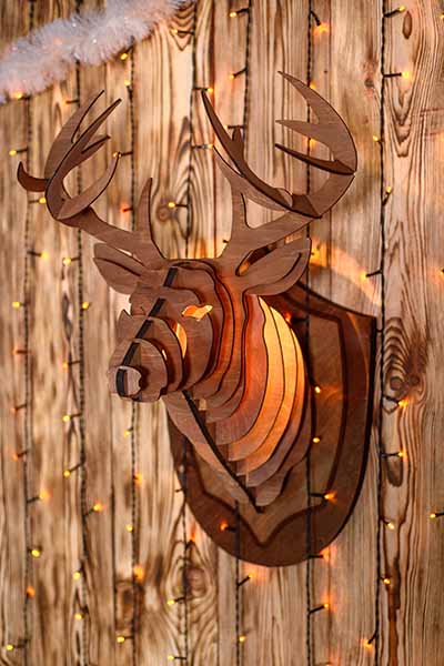 Настенный абажур - олень